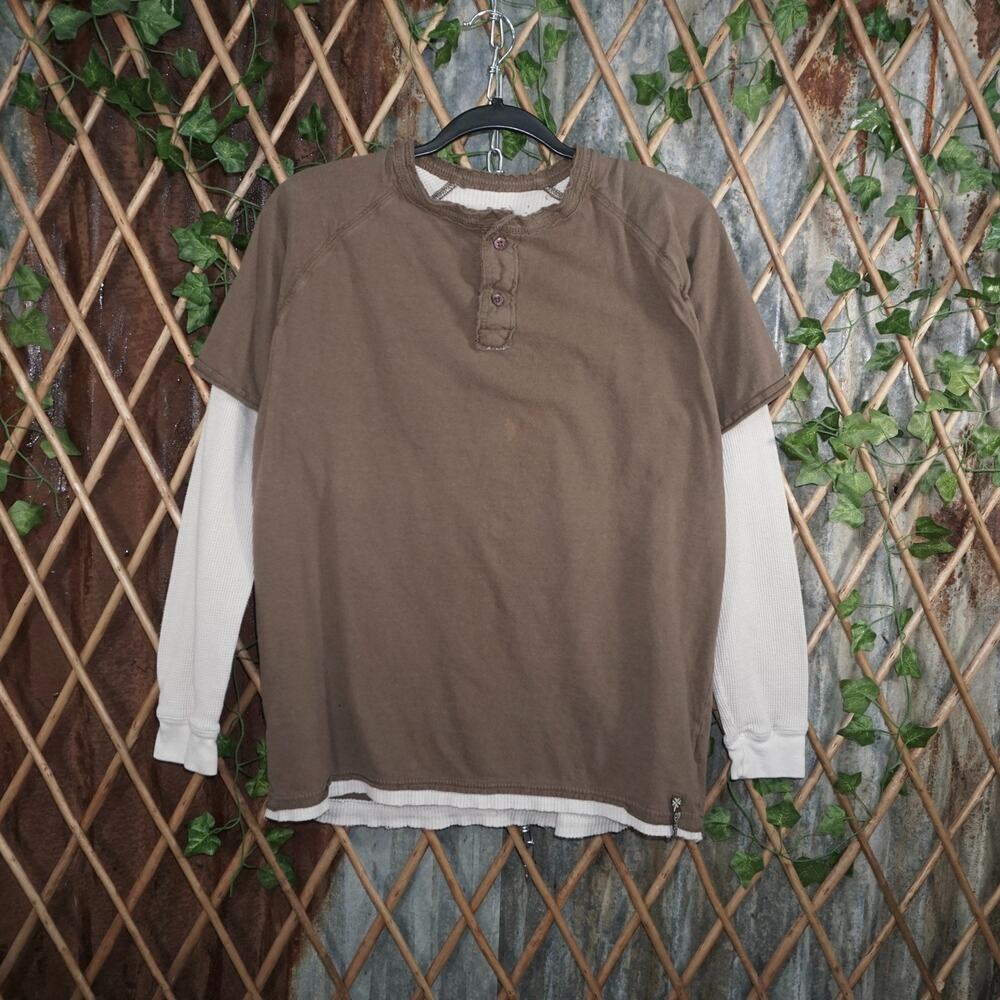 L - Vintage Y2K Modern Culture T-Shirts heavyweight henley